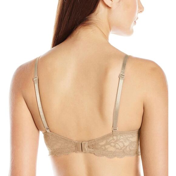 Calvin Klein Seductive Comfort Lace Demi Lift Convertible Bra 36C Bare - Picture 2 of 6